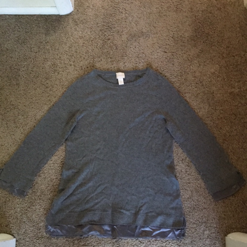 Gray sweater 3/4 sleeves